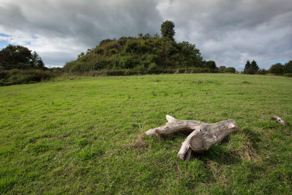 A photograph of a medieval motte.