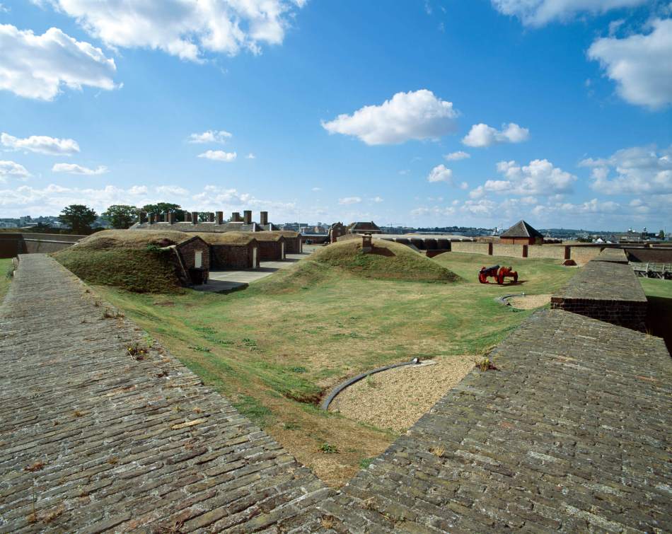 A photograph of a defensive fort.